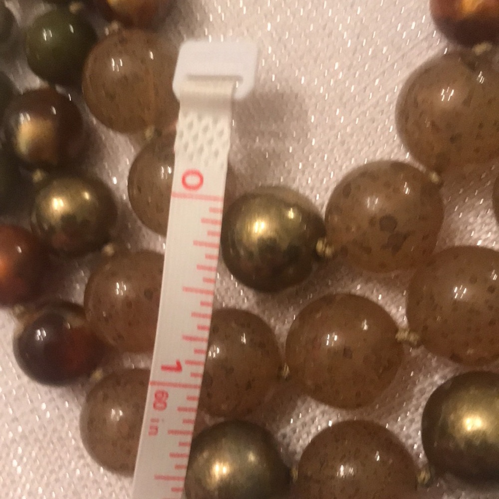 Multi Layer Beads Statement Necklace - Picture 9 of 9